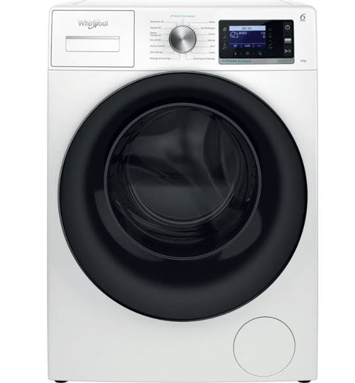 Whirlpool W6 W945WB FR - Machine à laver - largeur : 59.9 cm - profondeur : 64.3 cm - hauteur : 84.5 cm - chargement frontal - 64 litres - 9 kg - 1351 tours/min - blanc État correct Whirlpool reconditionné disponible sur Fnac