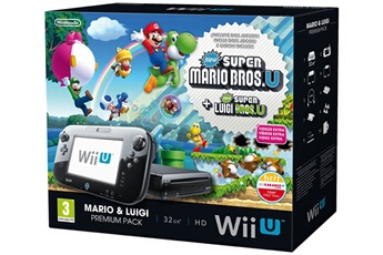 Wii U Premium Noire 32Go + Mario & Luigi État correct Nintendo reconditionné disponible sur Darty