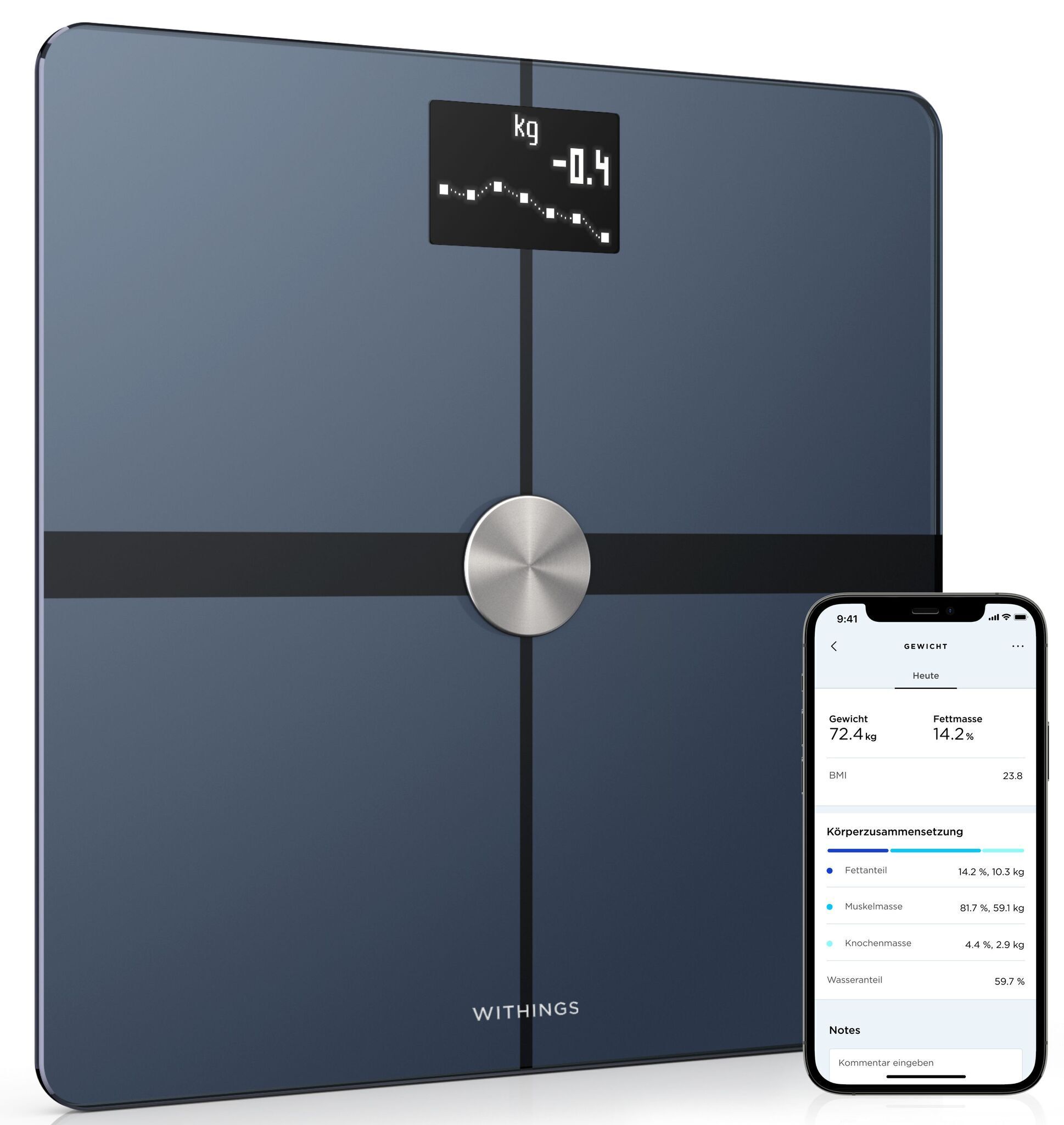 Withings Body+ noir Très bon état Withings reconditionné disponible sur Refurbed