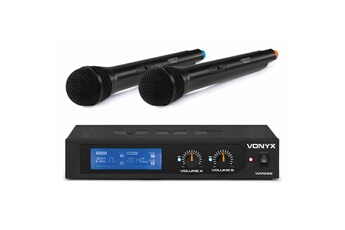 WM522 - Set de 2 microphones sans fil - 2 Canaux, système VHF avec valise de transport fournie Très bon état Vonyx reconditionné disponible sur Darty | Dero