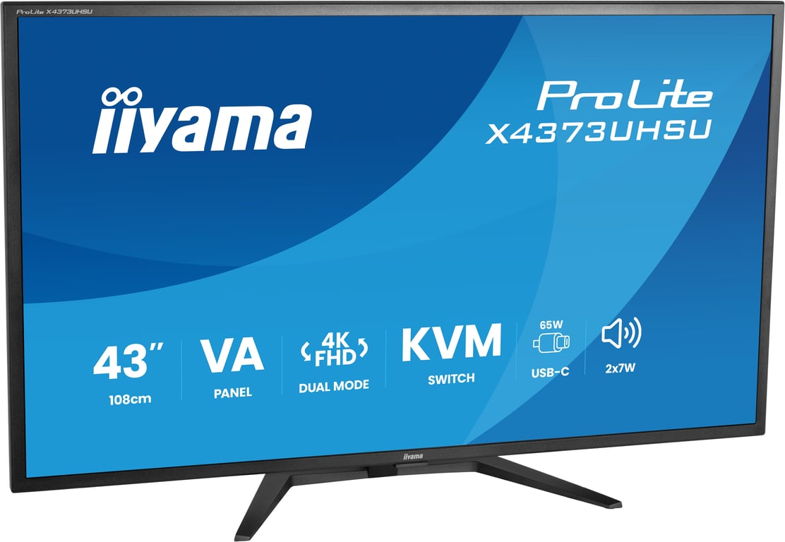 X4373UHSU-B2 43  UHD USB-C BLACK - Très bon état Très bon état Iiyama reconditionné disponible sur Pixmania