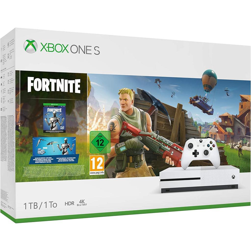Xbox One S 1000Go - Blanc + Fortnite État correct - alternatives disponibles sur Dero Xbox One S 1000Go - Blanc + Fortnite État correct reconditionné (offre indisponible)