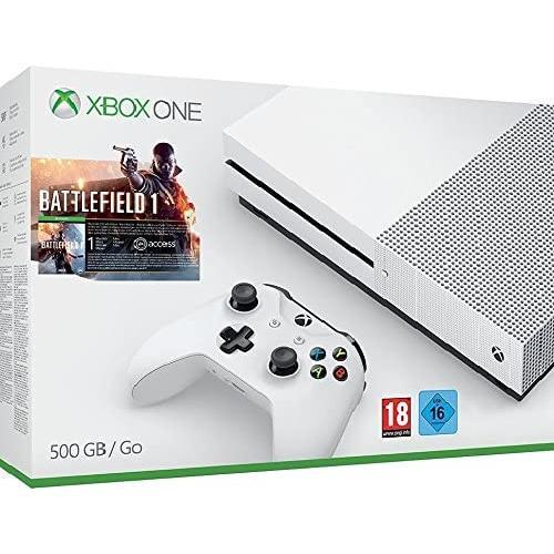 Xbox One S 500GB - Blanc + Battlefield 1 Reconditionné - 299,00 € Xbox One S 500GB - Blanc + Battlefield 1 Reconditionné Microsoft reconditionné disponible sur Backmarket