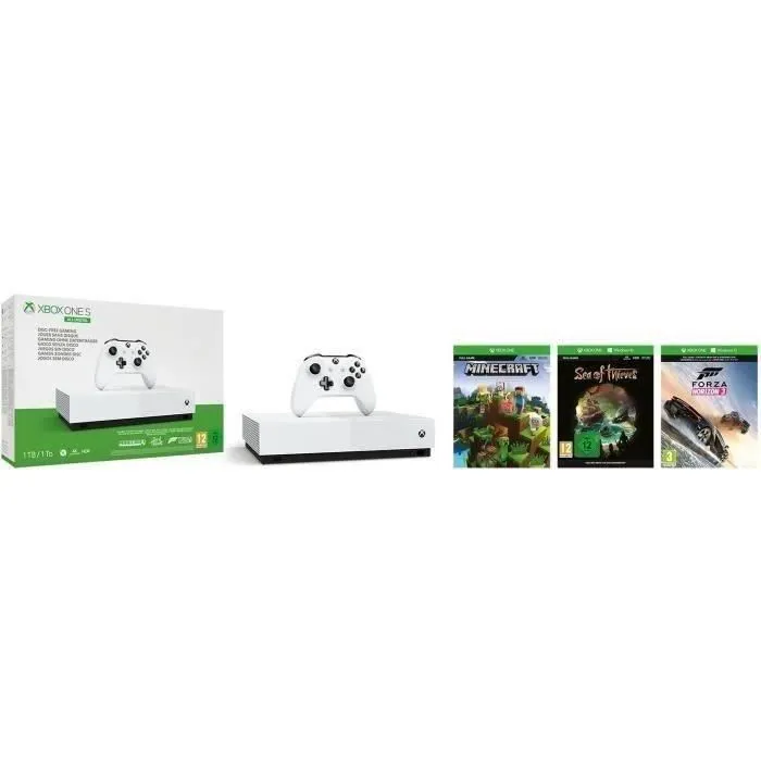 Xbox One S All Digital 1 To + 3 Jeux dématérialisés (Minecraft Sea of Thieves et Forza Horizon 3) Reconditionné - 199,00 € Xbox One S All Digital 1 To + 3 Jeux dématérialisés (Minecraft Sea of Thieves et Forza Horizon 3) Reconditionné Microsoft reconditionné disponible sur Cdiscount Seconde Vie | Dero