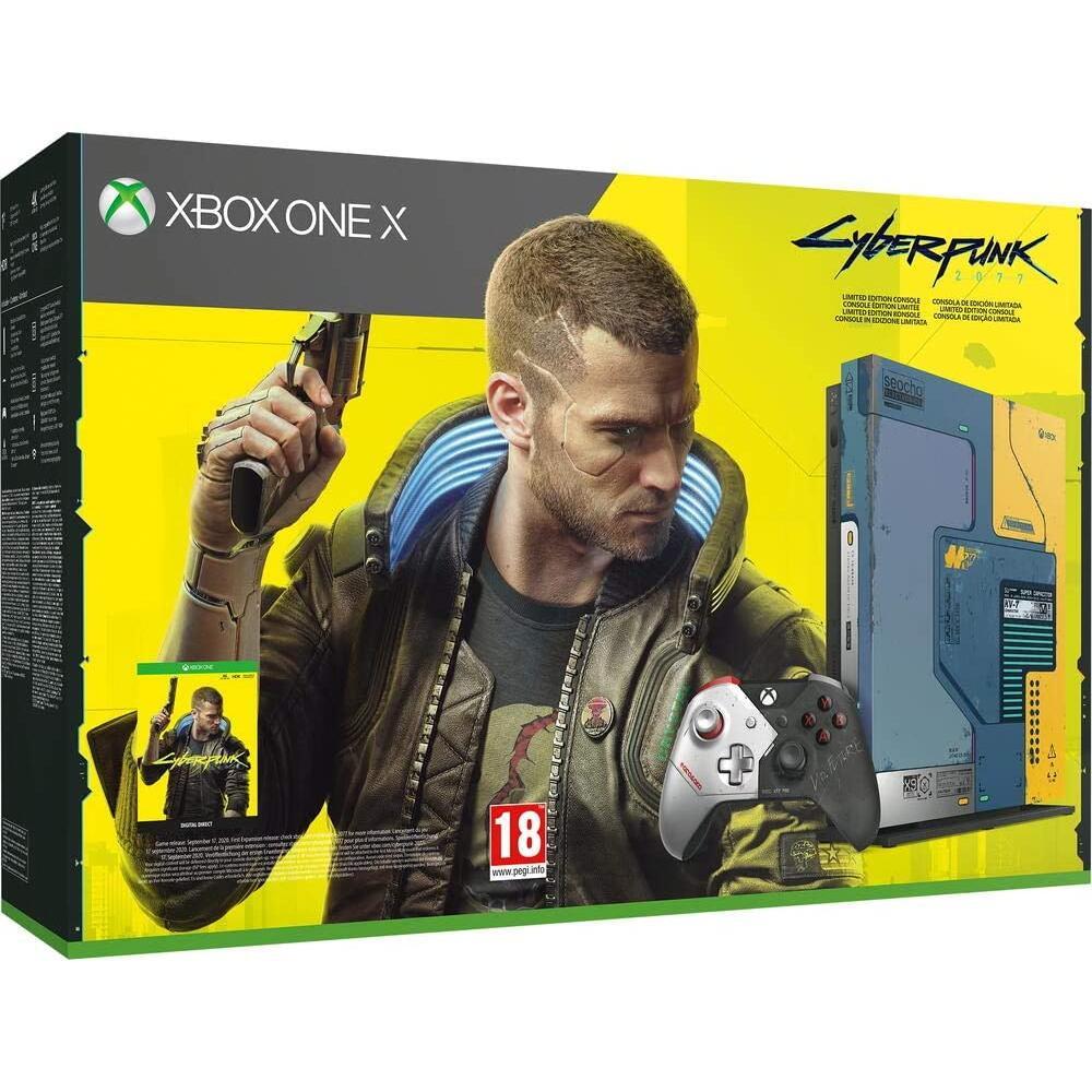 Xbox One X 1000GB - Bleu - Edition limitée CyberPunk 2077 + Cyberpunk 2077 Reconditionné Microsoft reconditionné disponible sur Backmarket