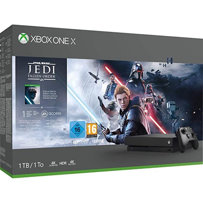 Xbox One X 1000GB - Noir + Star Wars: Jedi Fallen Order Reconditionné - 281,45 € Xbox One X 1000GB - Noir + Star Wars: Jedi Fallen Order Reconditionné Microsoft reconditionné disponible sur Backmarket | Dero