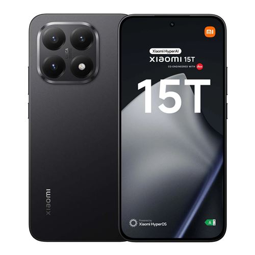 Xiaomi 15T - 5G smartphone - double SIM - RAM 12 Go / Mémoire interne 512 Go - écran OLED - 6.83" - 2772 x 1280 pixels (120 Hz) - 3 x caméras arrière 50 MP, 50 MP, 12 MP - front camera 32 MP - noir État correct Xiaomi reconditionné disponible sur Fnac
