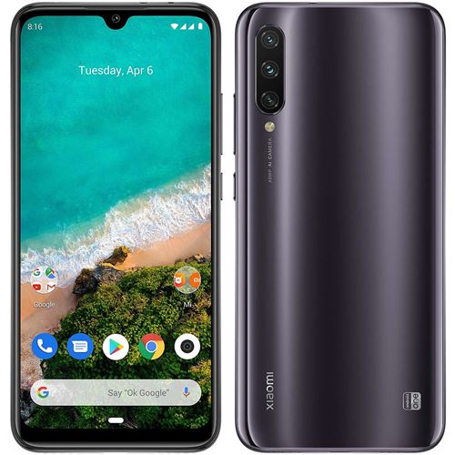 Xiaomi MI A3 - Android One - 4G smartphone - double SIM - RAM 4 Go / Mémoire interne 64 Go - OLED display - 6.088" - 1560 x 720 pixels - 3 x caméras arrière 48 MP, 8 MP, 2 MP - front camera 32 MP - sorte de gris État correct Xiaomi reconditionné disponible sur Fnac