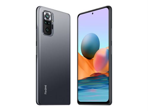 Xiaomi Redmi Note 10 Pro - 4G smartphone - double SIM - RAM 6 Go / Mémoire interne 128 Go - OLED display - 6.67" - 2400 x 1080 pixels - (120 Hz) - 4x caméras arrière 108 MP, 8 MP, 5 MP, 2 MP - front camera 16 MP - gris onyx État correct N/A reconditionné disponible sur Fnac