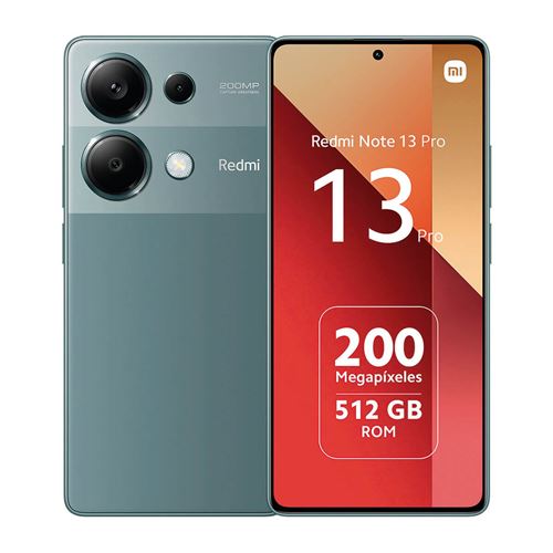 Xiaomi Redmi Note 13 Pro - 4G smartphone - double SIM - RAM 12 Go / Mémoire interne 512 Go - microSD slot - OLED display - 6.67" - 2400 x 1080 pixels (120 Hz) - 3 x caméras arrière 200 MP, 8 MP, 2 MP - front camera 16 MP - vert forêt État correct reconditionné disponible sur Fnac