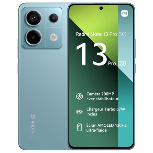 Xiaomi Redmi Note 13 Pro 5G 12 Go 512 Go Bleu État correct reconditionné disponible sur Fnac
