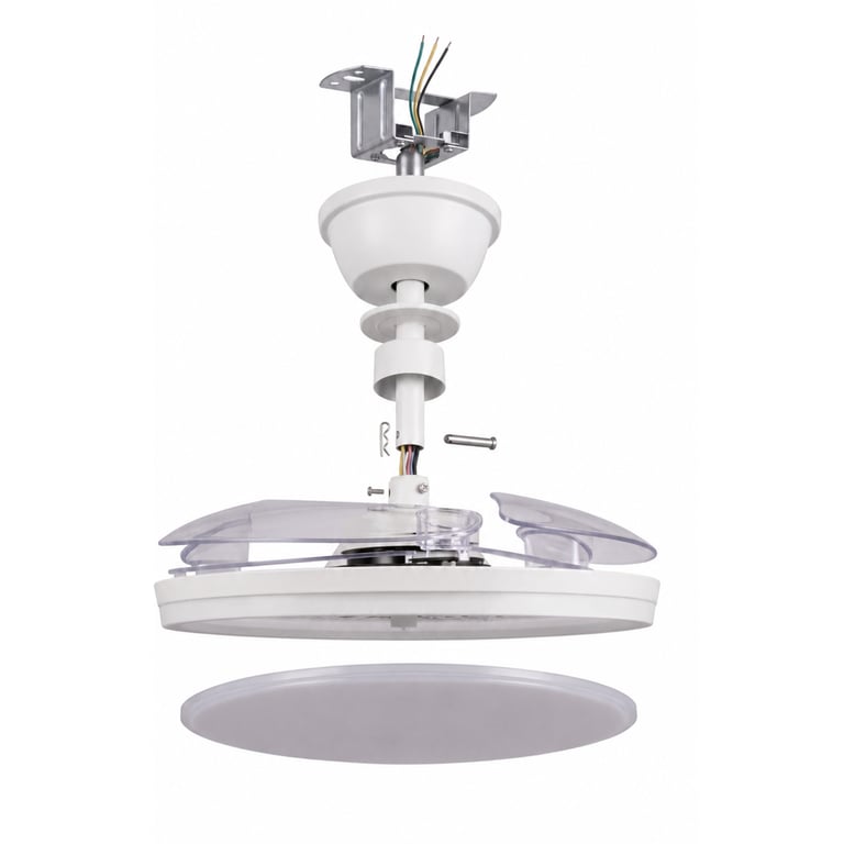 Yatek Rubia Blanc 60W Ventilateur de plafond avec LED intégrée - Bon état Bon état reconditionné photo 2 | Dero
